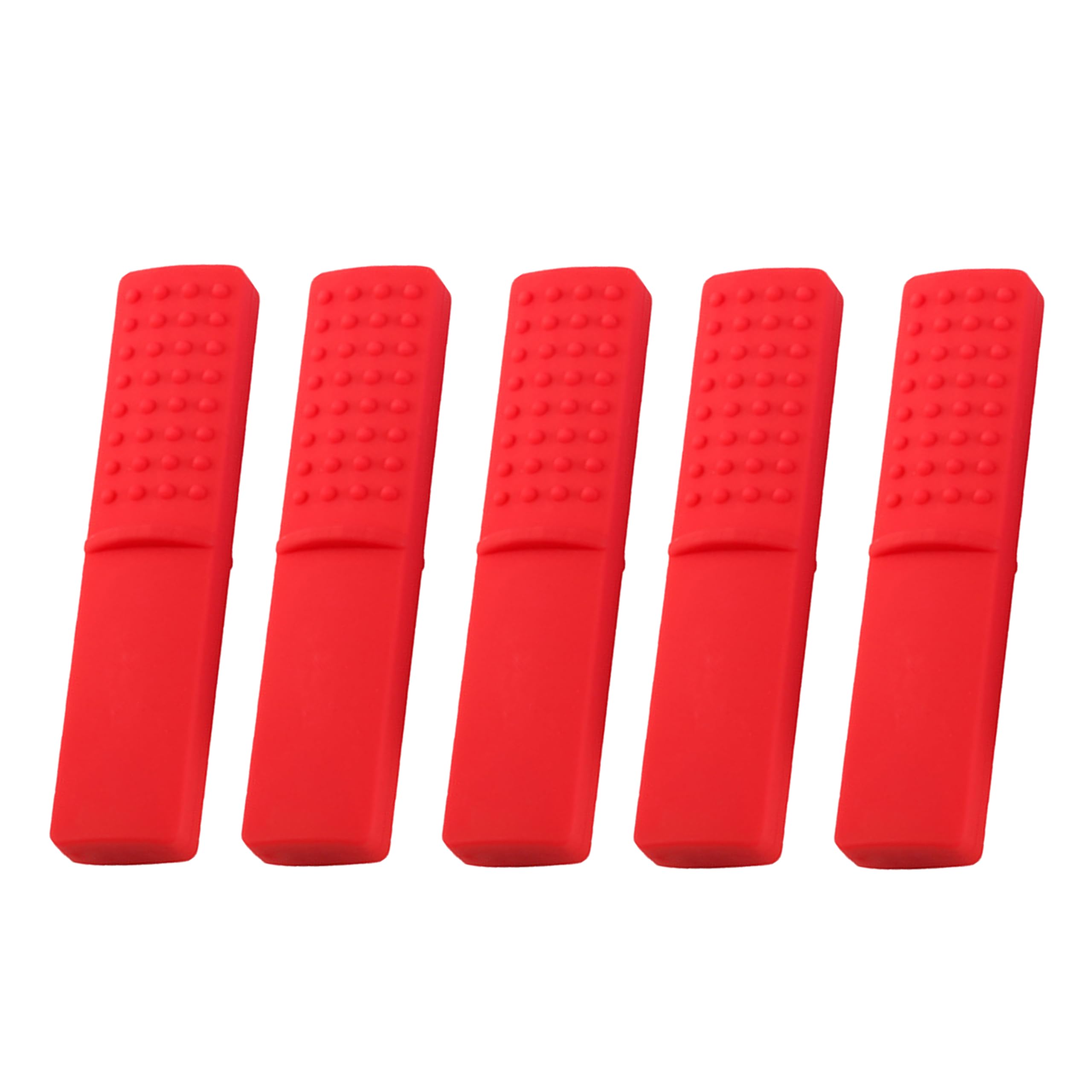 5 pcs Red Chewy Oral Tubes Tough Bar for People with ADHD, Autism, Biting Needs