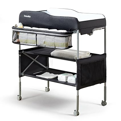 Baby Changing Table, Foldable Changing Table Dresser Changing Station
