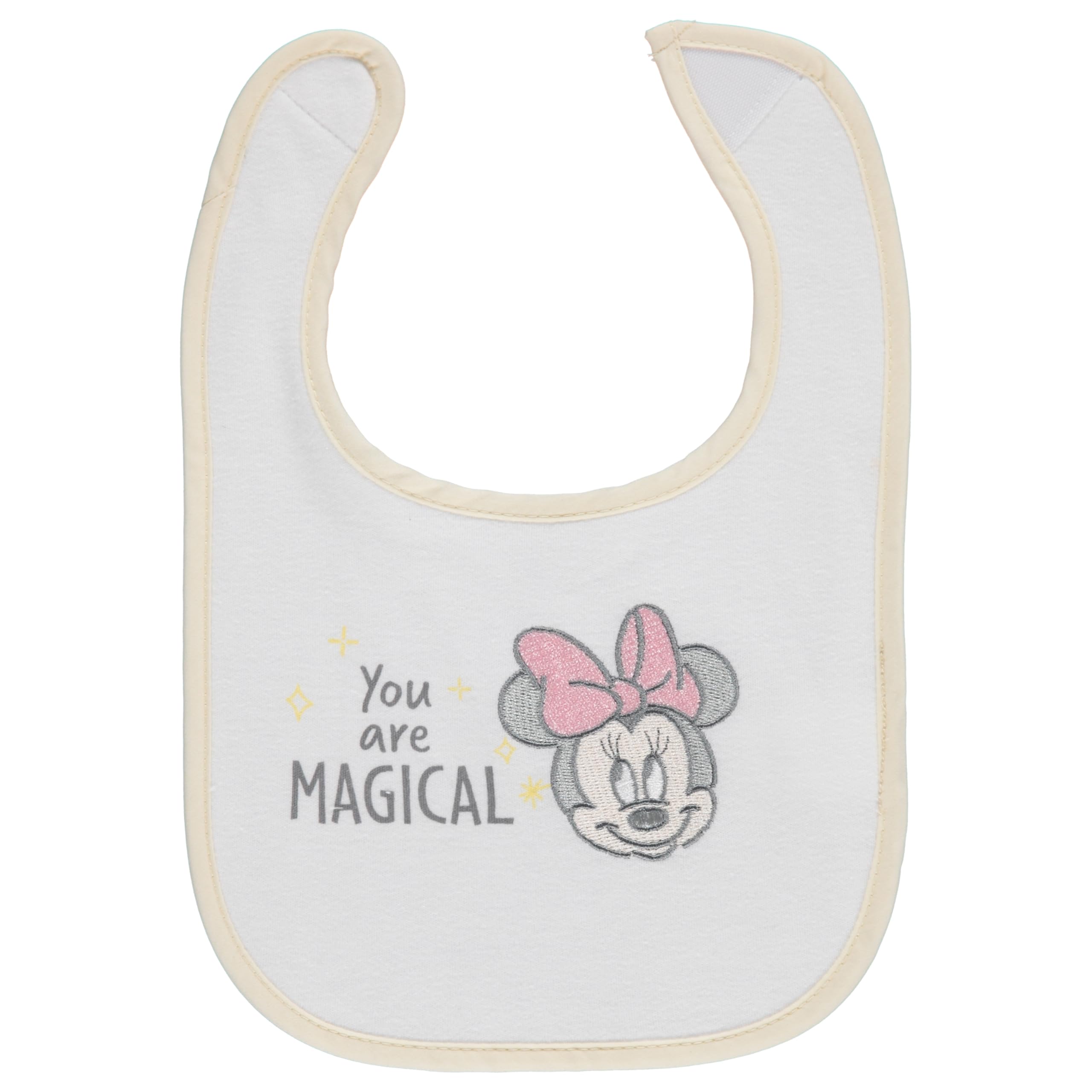 10-Pack Minnie Mouse Baby Bibs – Soft, Absorbent, and Adjustable Cotton