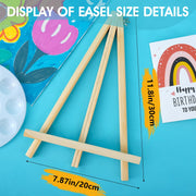 ESRICH 11.8In Wood Easels,Tabletop Painting Display Easels, Painting Party Easel, Kids Student Tabletop Easels for Painting,Portable Canvas Photo Picture Sign Holder（4 Pack ）