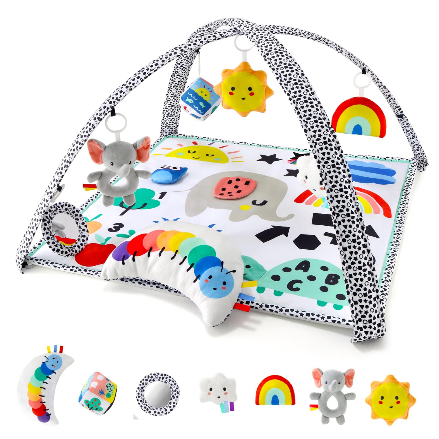 Unisex Baby Play Gym & 7-in-1 Play Mat - Playmat Baby Toys 0-6