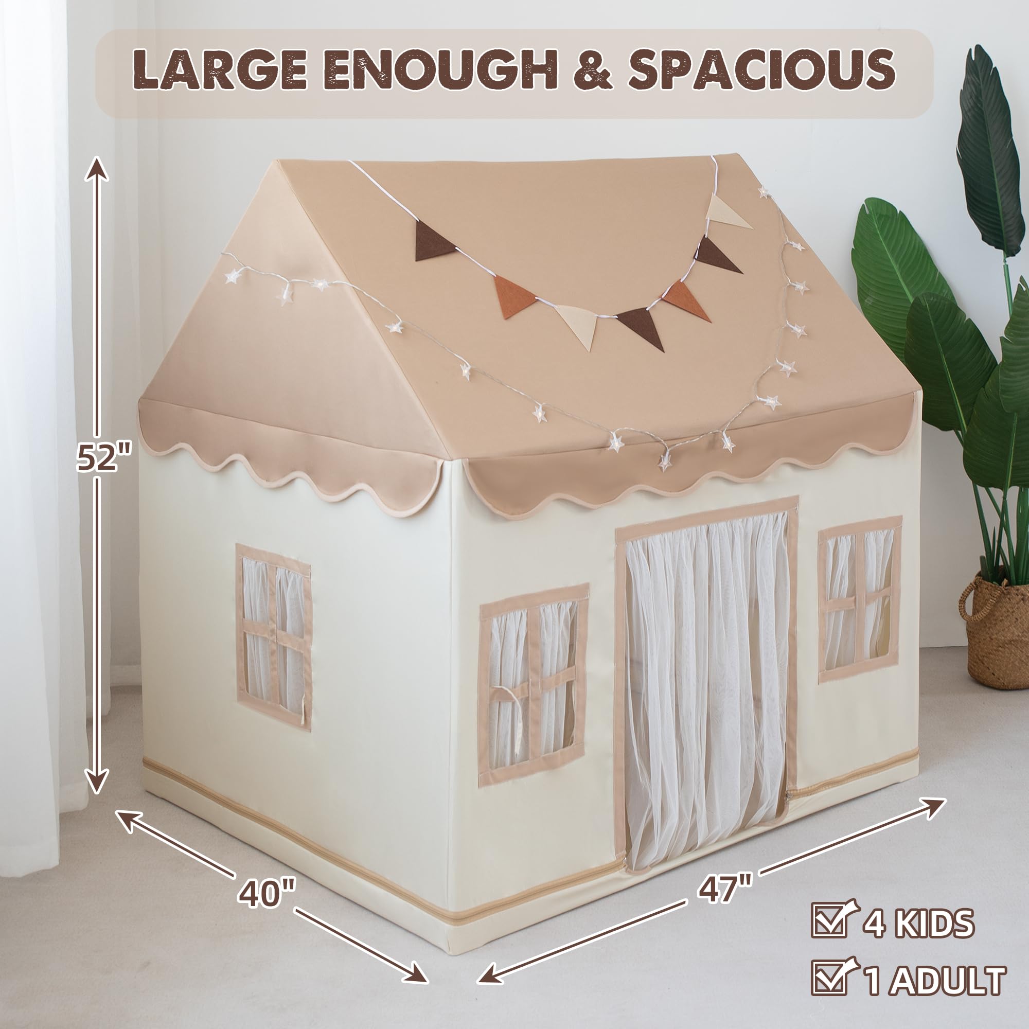 Kids Tent,Large Playhouse Indoor with Star Light Toddler,Play