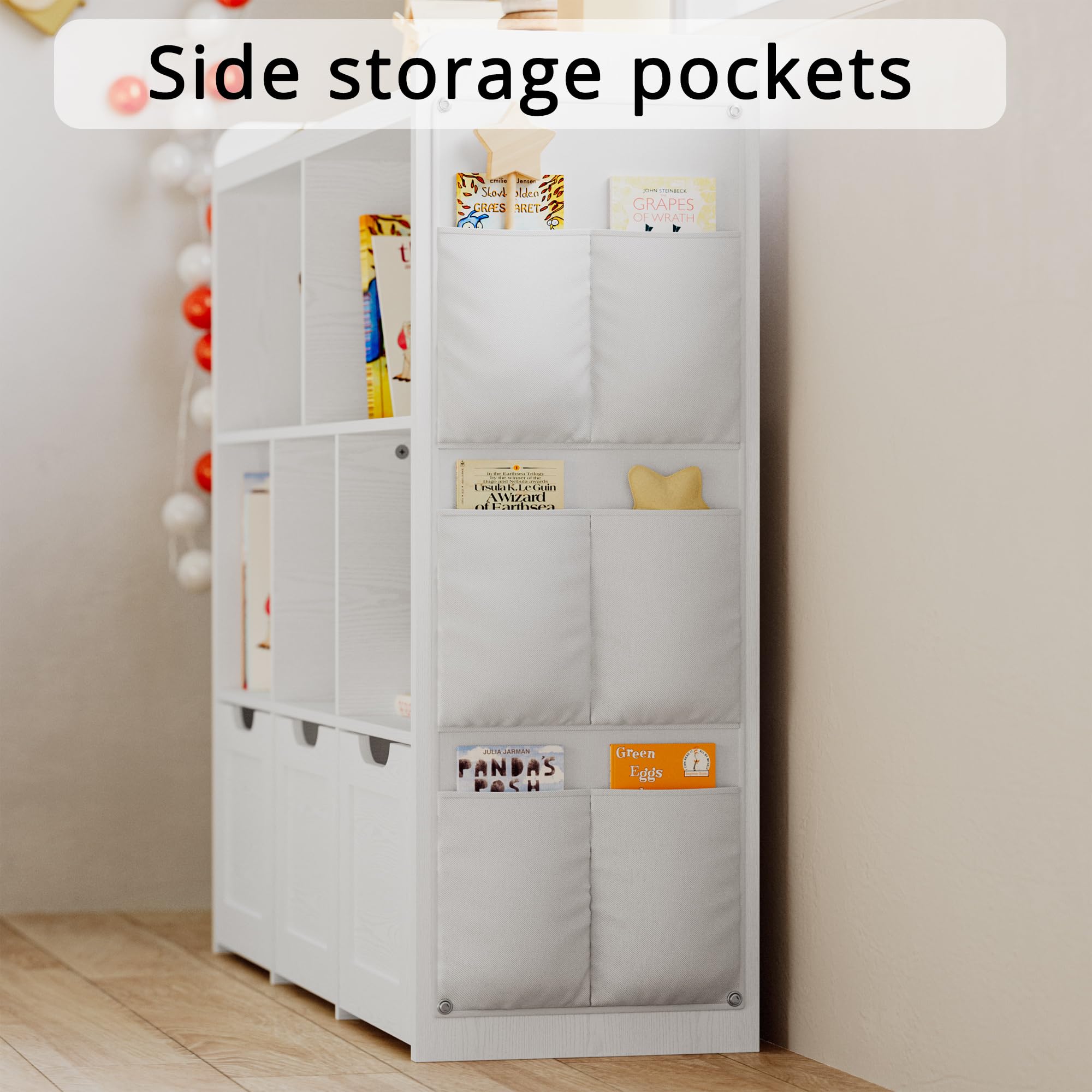 Toy Storage Organizer with Drawers and Cubbies