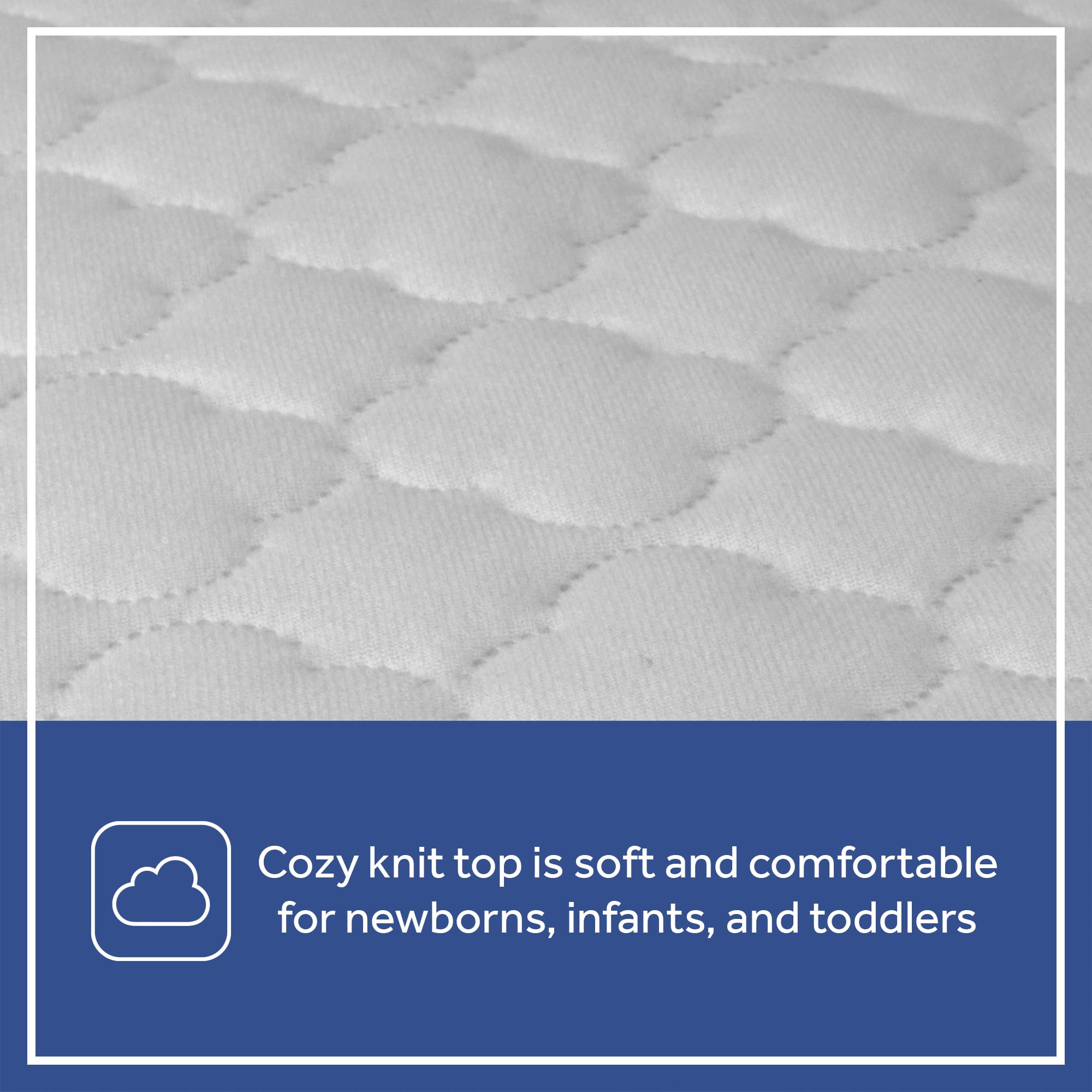 Sealy Baby 2-PACK Fitted Waterproof Infant Crib Mattress Protector Pad and Toddler Bed Cover, Durable and Comfortable Topper, Machine Washable and Dryer Friendly, 52x28”- White