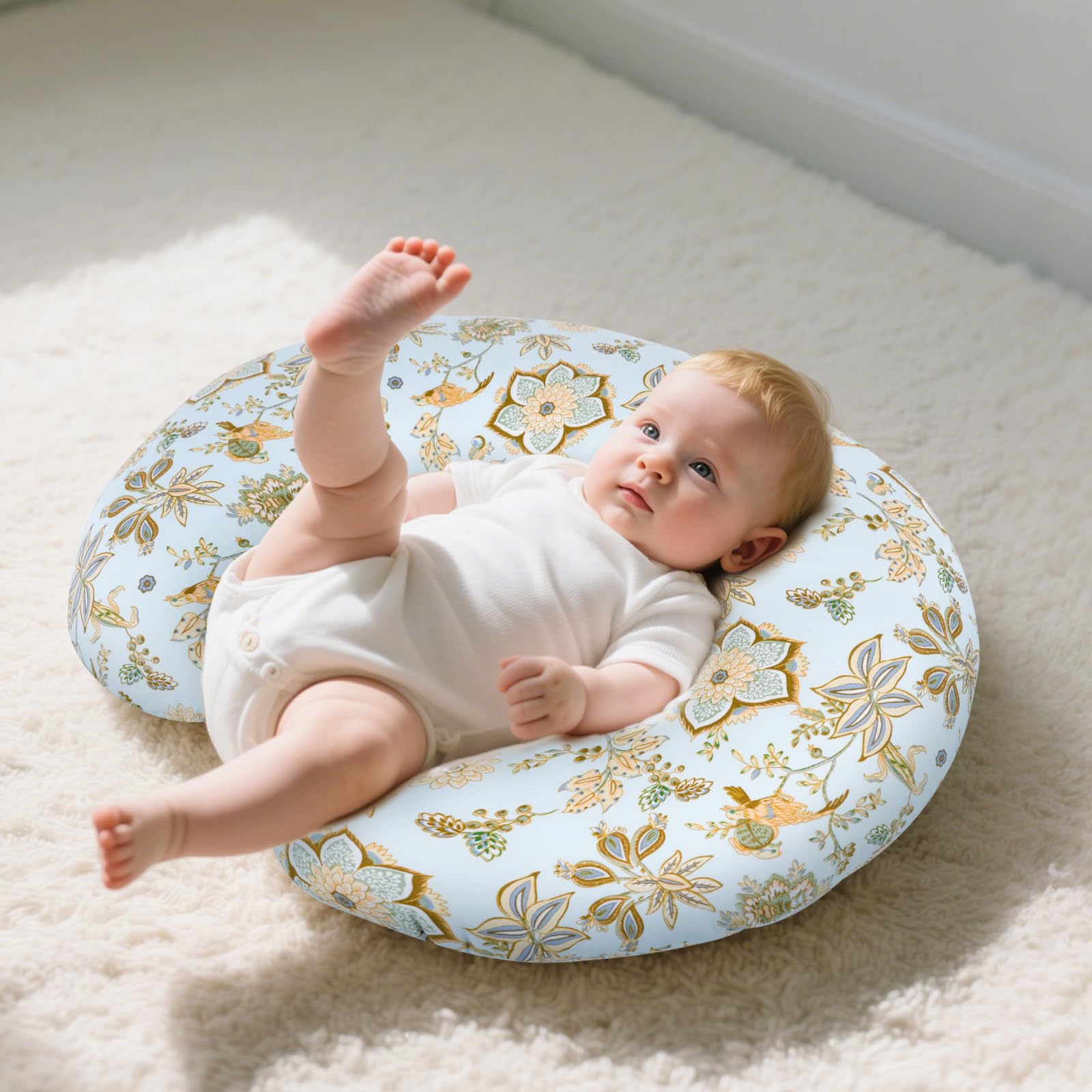 Baby Nursing Pillow for Breastfeeding, Adjustable Breast Feeding Pillow for Bottle Feeding