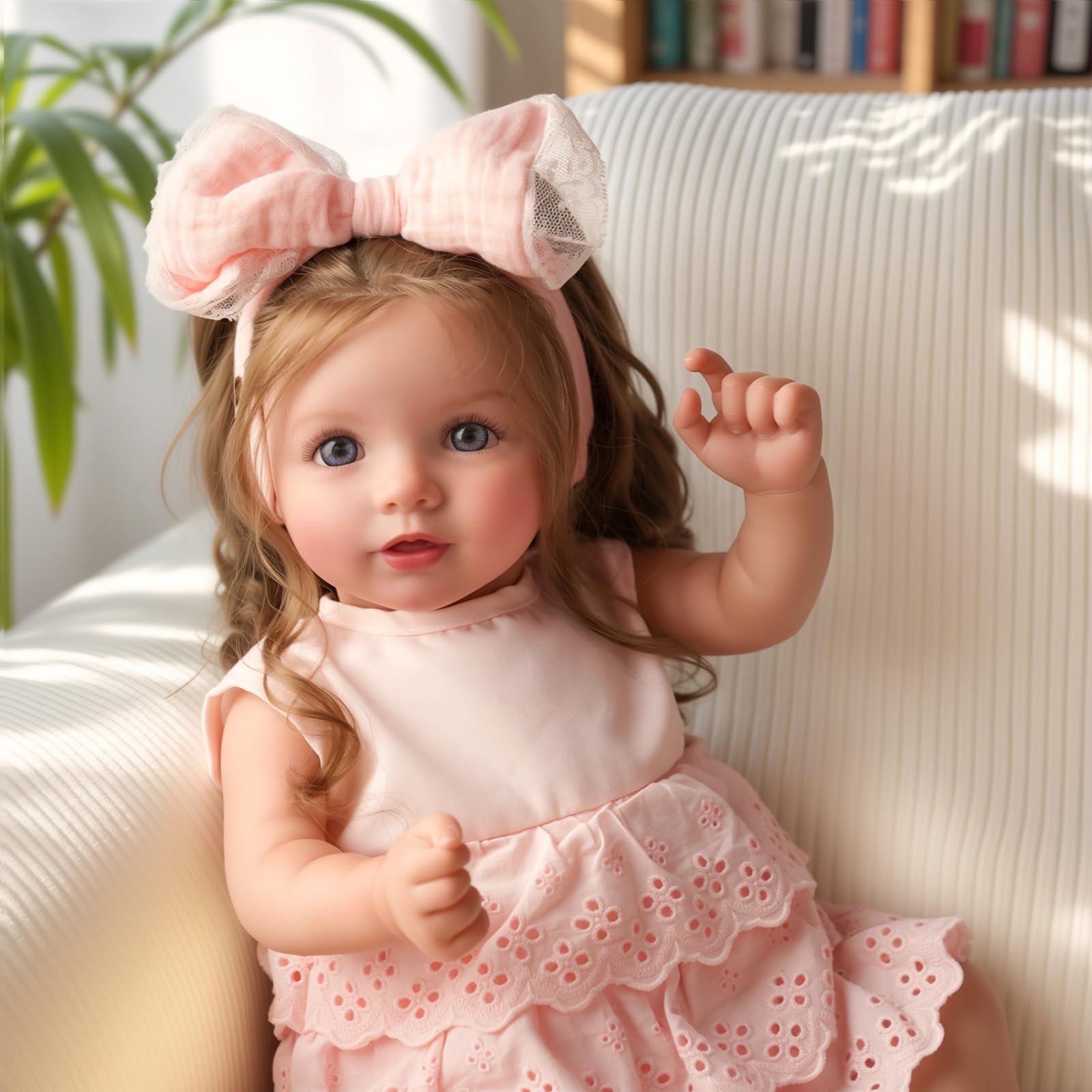 Lifelike Reborn Baby Dolls Dara - 20 Inch Realistic-Newborn Baby Doll Brown Hair Girl