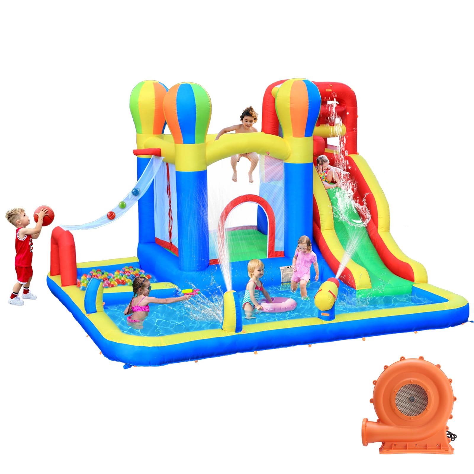 Inflatable Bounce House with Water Slide – Backyard Inflatable Water Park