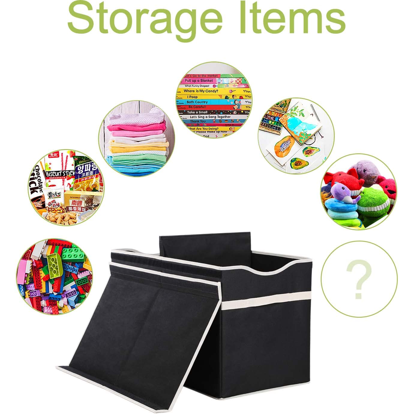 Extra Large Collapsible Toy Storage Box with Lid