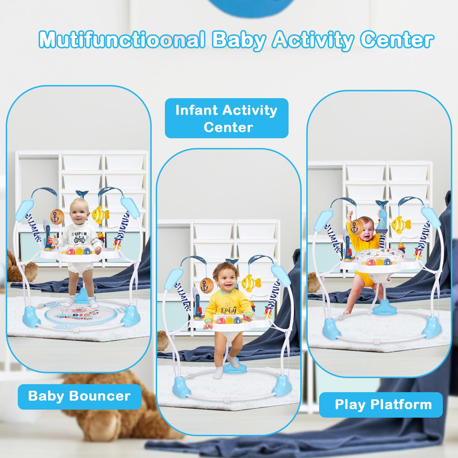 3-in-1 Baby Activity Center with Music and Lights