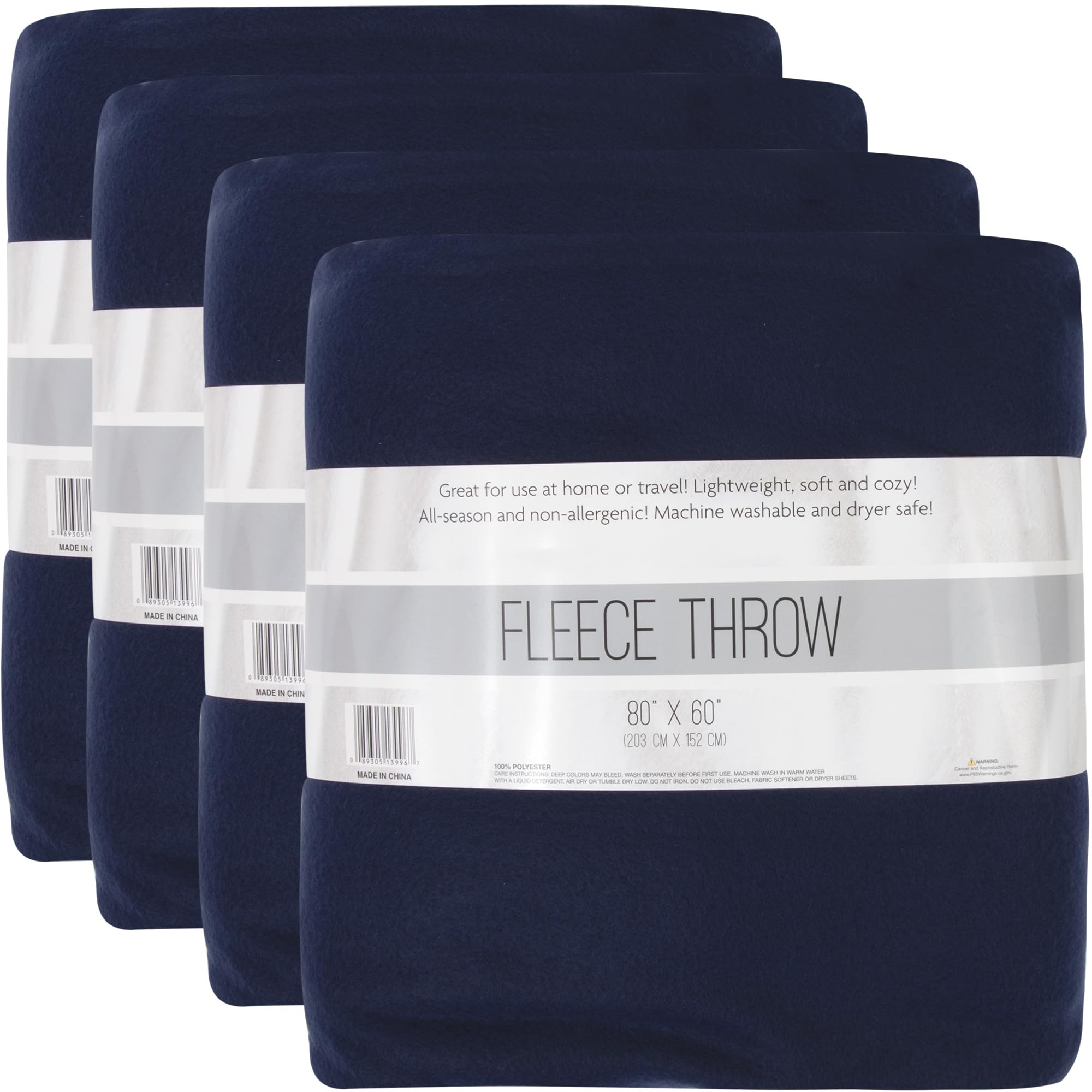 Twin Size Fleece Blankets in Bulk Microfiber Fleece Sherpa Blankets for