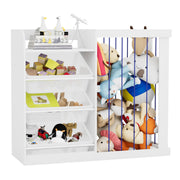 Kids Toy Storage Organizer with 3 Removable Plastic Bins Toddler Montessori Bookshelf
