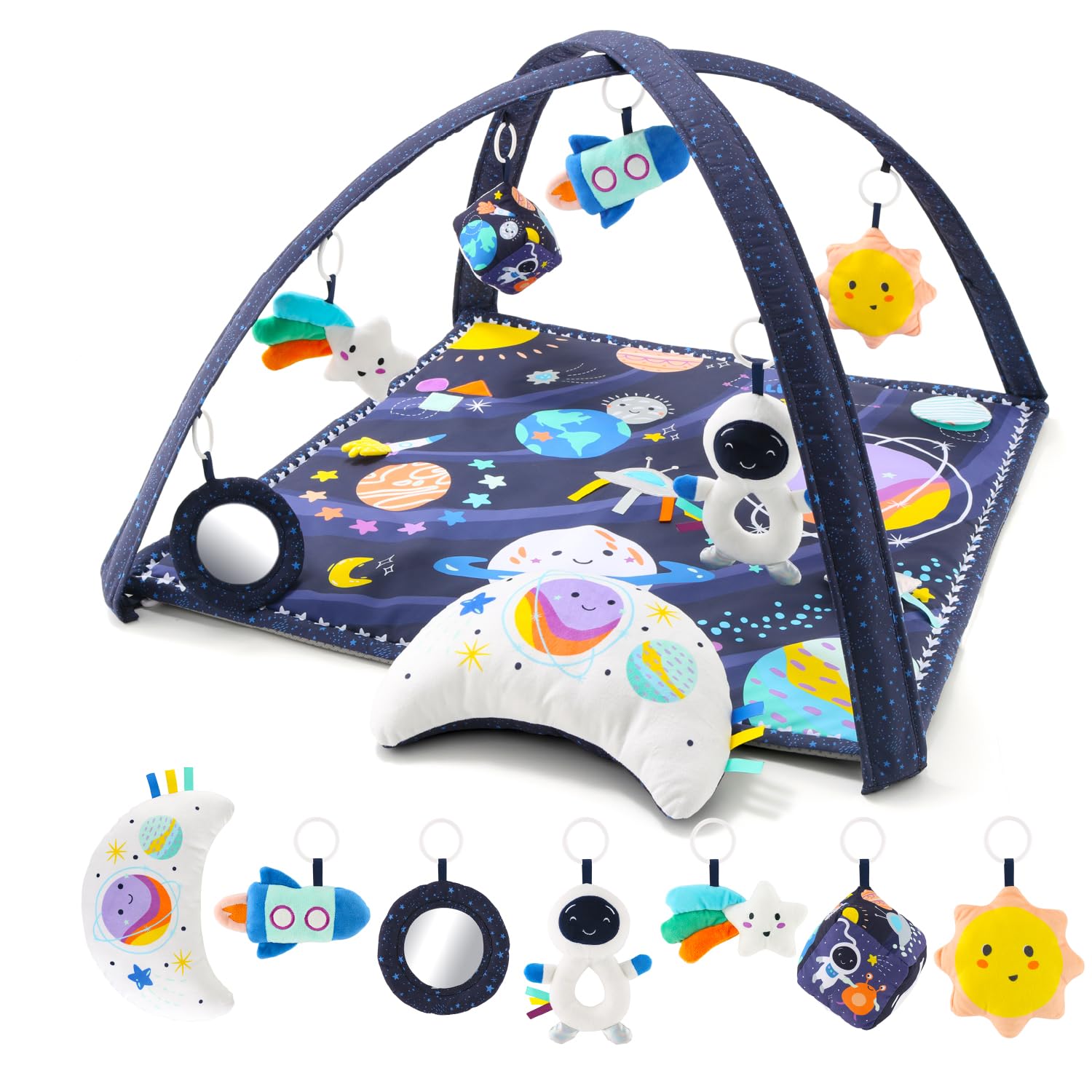 Unisex Baby Play Gym & 7-in-1 Play Mat - Playmat Baby Toys 0-6