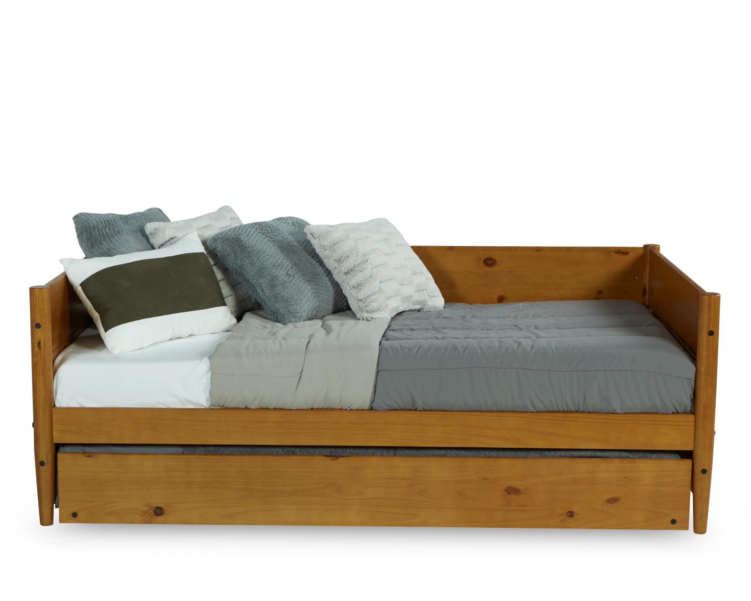 Mid-Century Modern Twin Daybed with Trundle