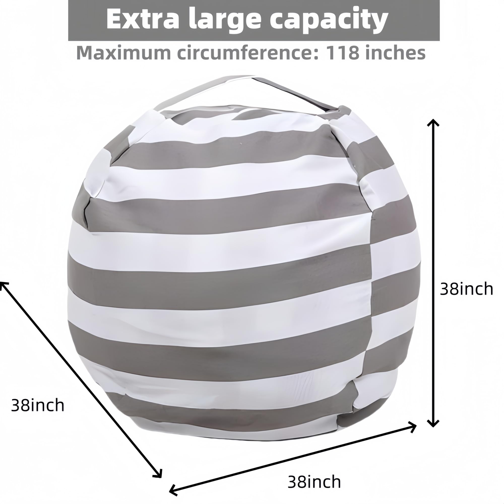 Extra Large Stuffed Animal Storage Bean Bag Chair