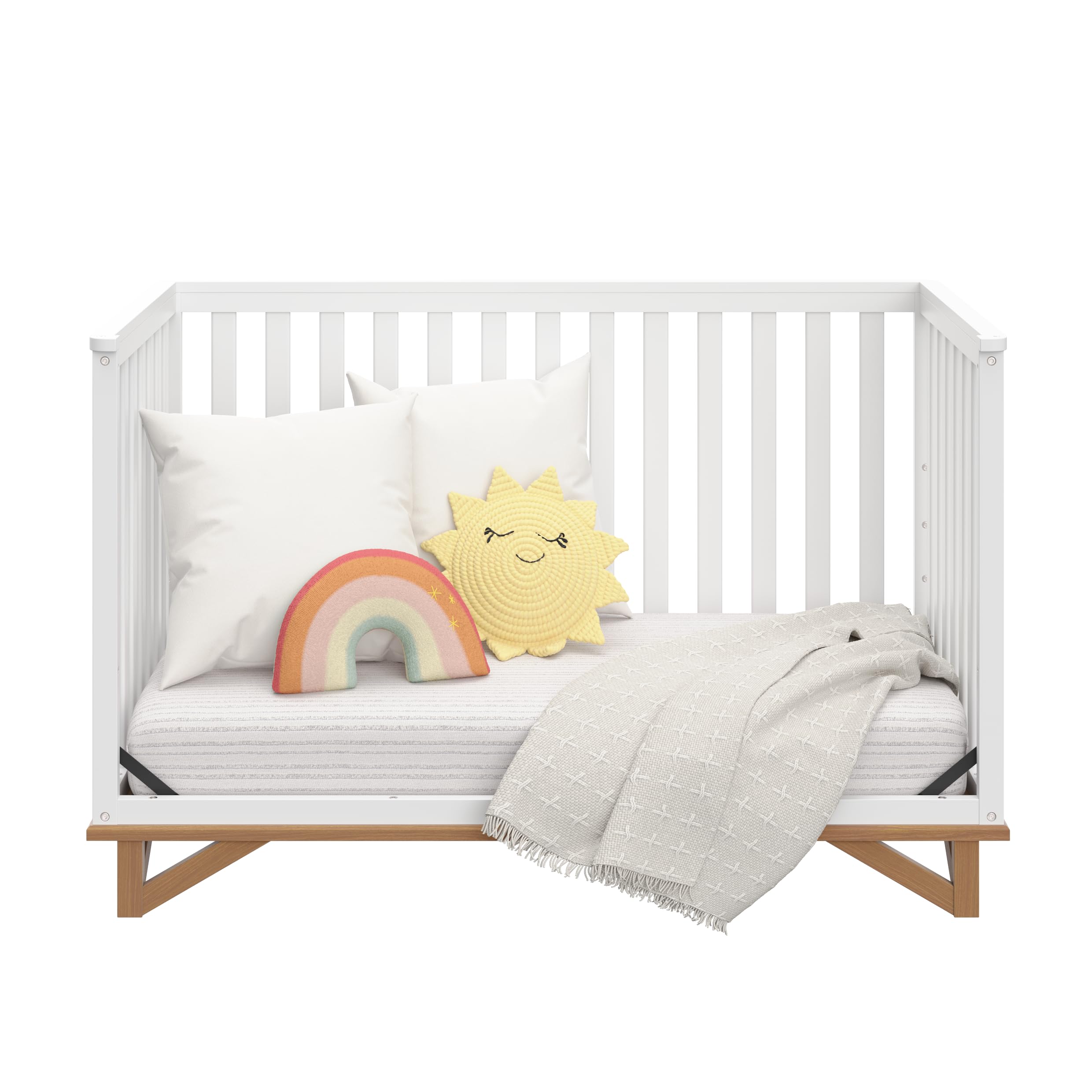 Santa Monica 5-in-1 Convertible Crib with Two-Tone Design