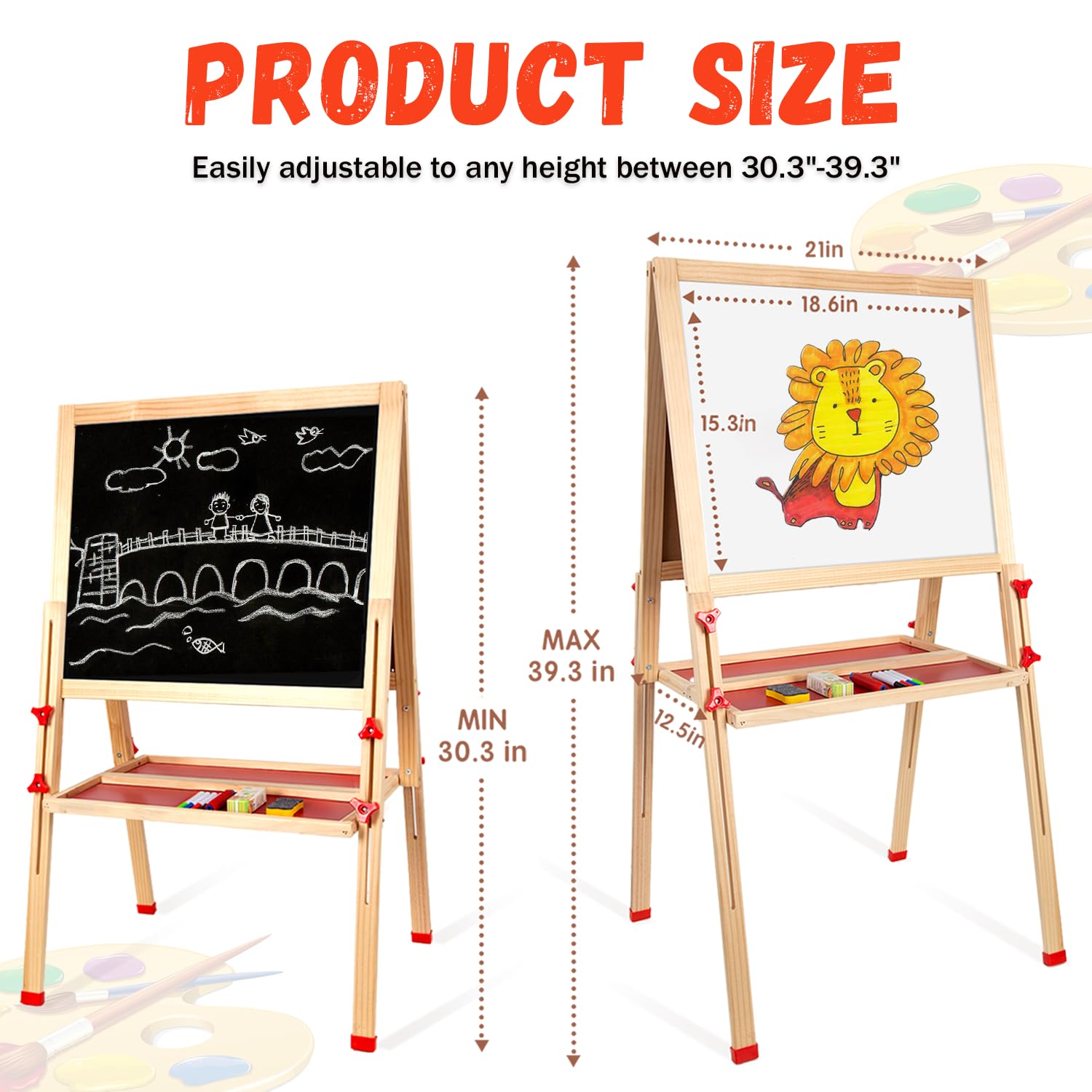 Double-Sided Adjustable Kids Art Easel