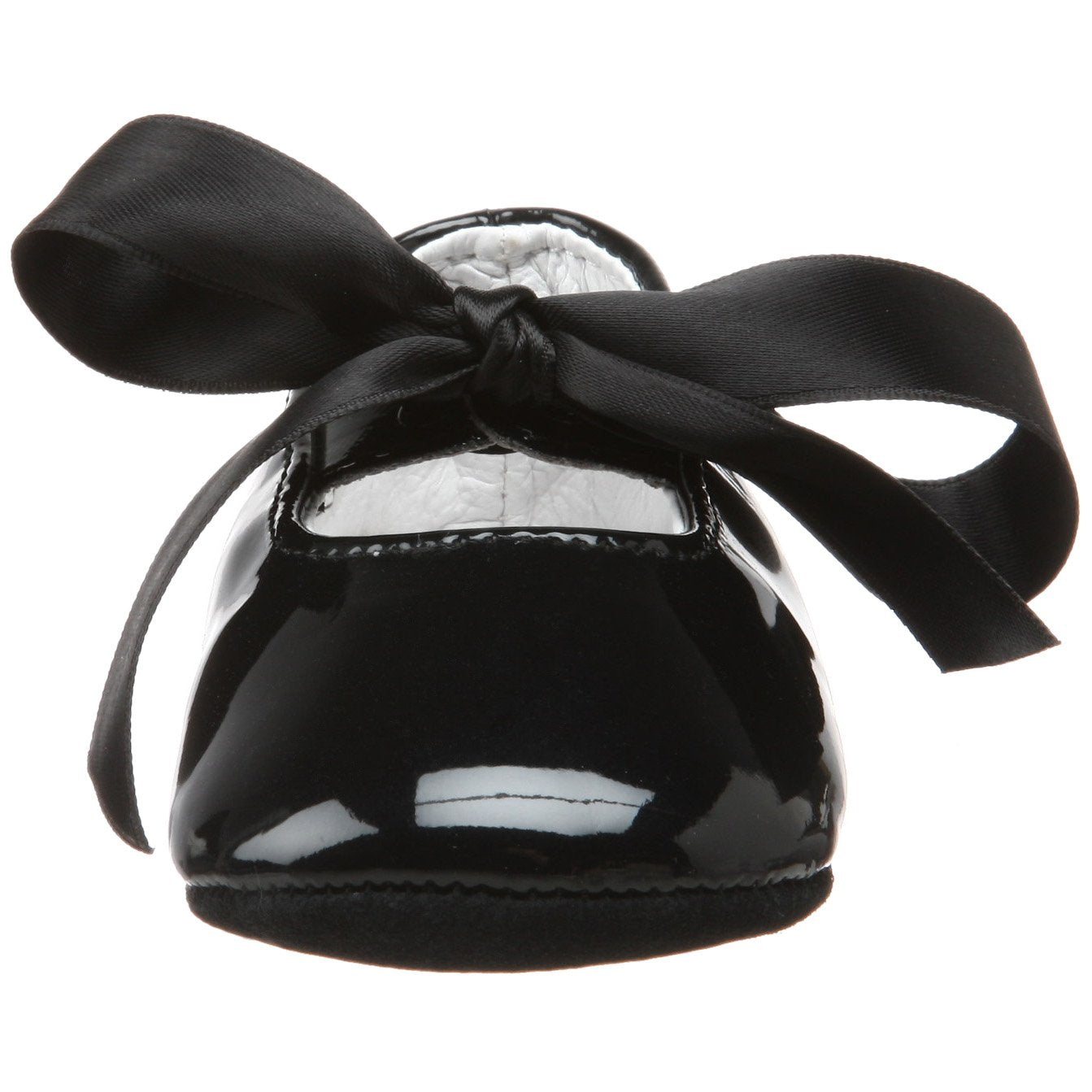 Ralph Lauren Layette Briley Ballet Crib Shoe (Infant/Toddler),Black Patent,1 M US Infant