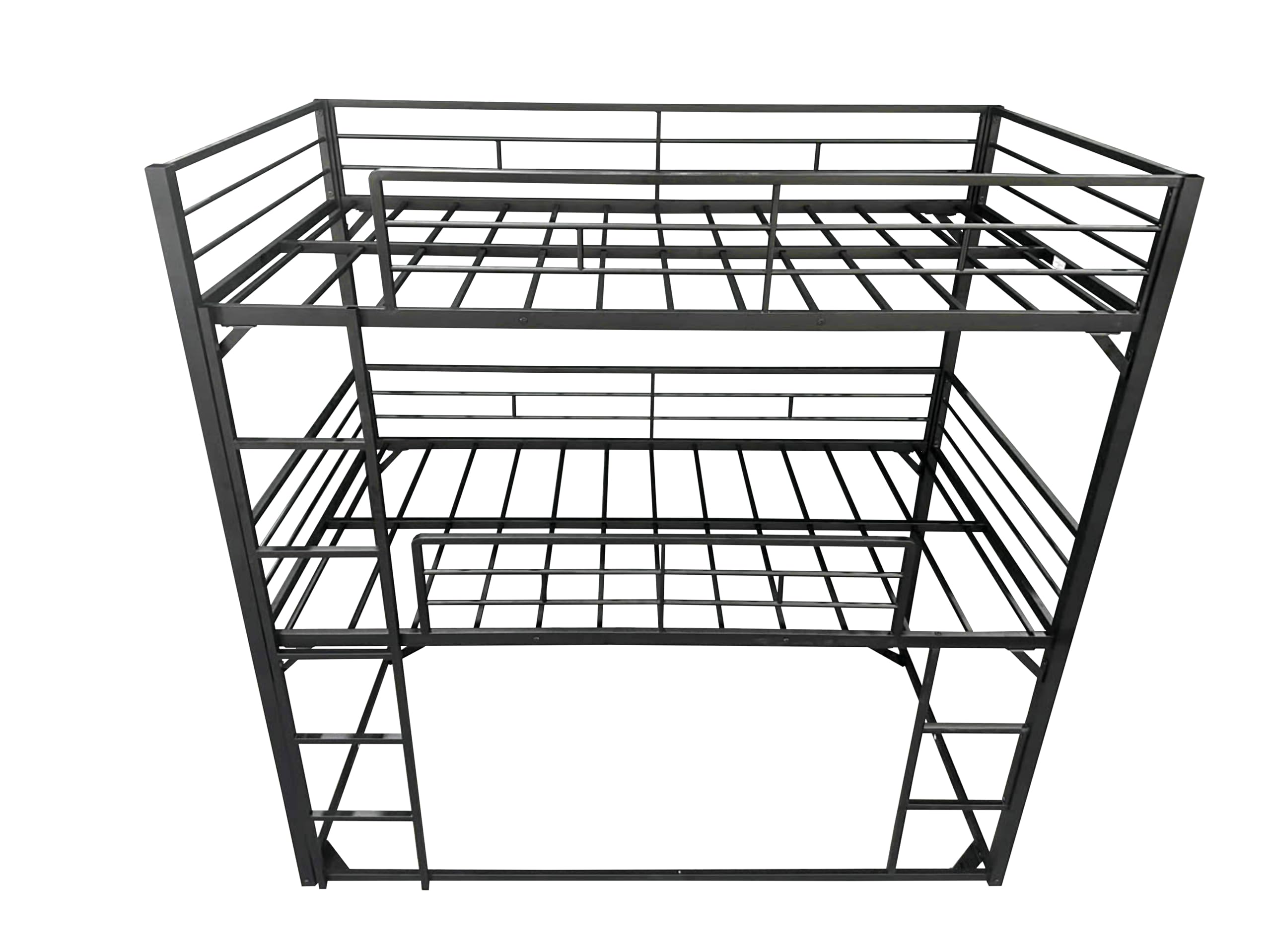 Triple Bunk Bed with Ladder for Kids and Adults