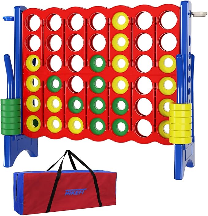 4 in a Row Connect Game+Waterproof Carry Bag,Included-4 ft X 3.5 ft Tall