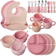 24 Pack Silicone Baby Feeding Set Baby Led Weaning Supplies Includes