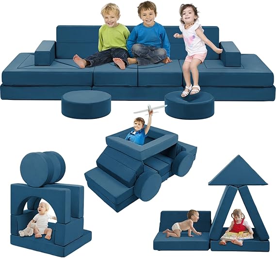 22Pcs Modular Kids Play Couch - Kids Couch for Playroom Bedroom