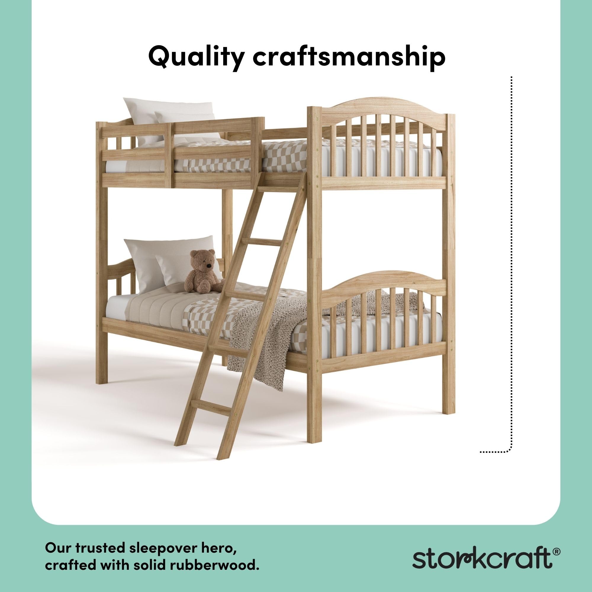 Twin Over Twin Bunk Bed with Ladder