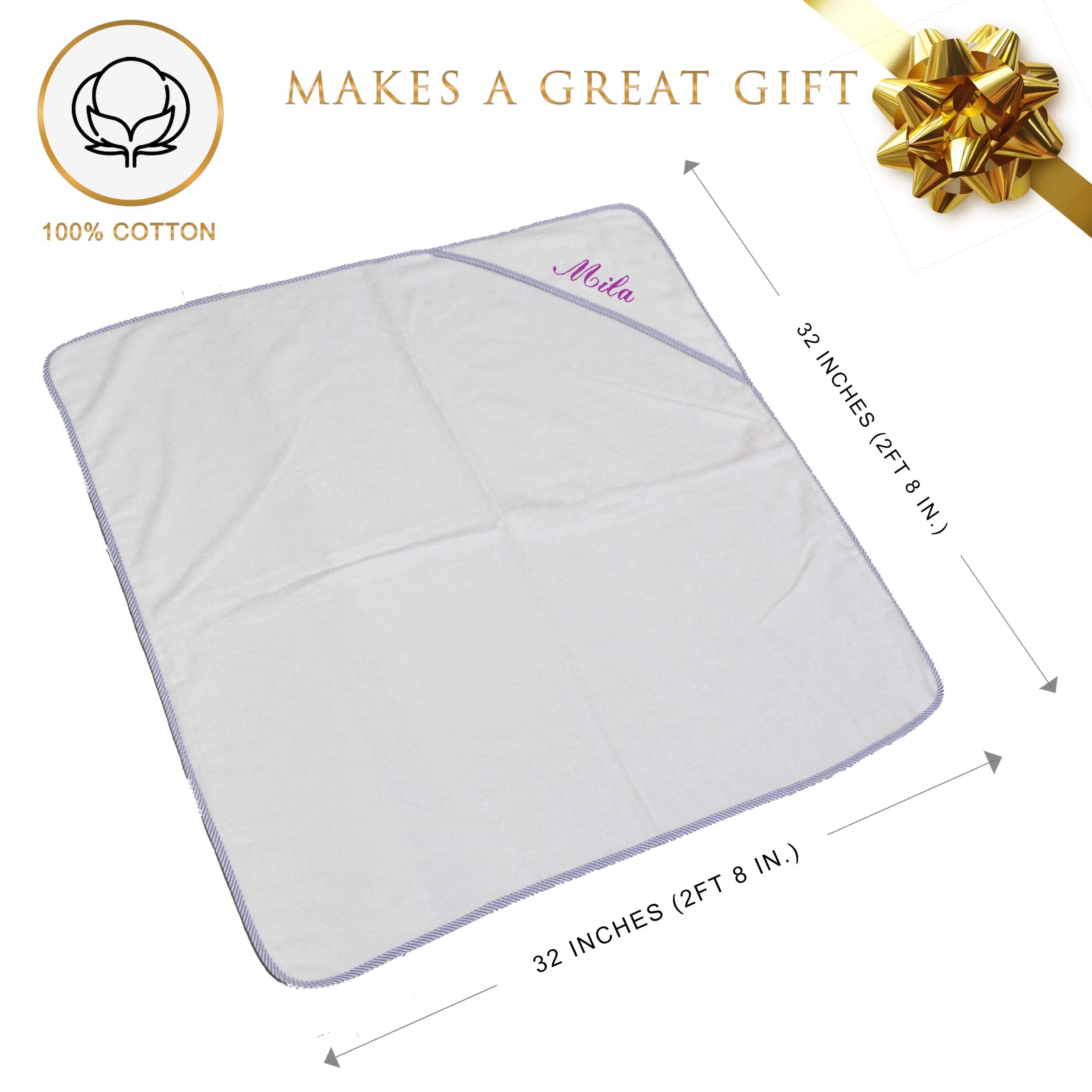 Memories Personalized Baby Hooded Bath Towel - Monogrammed