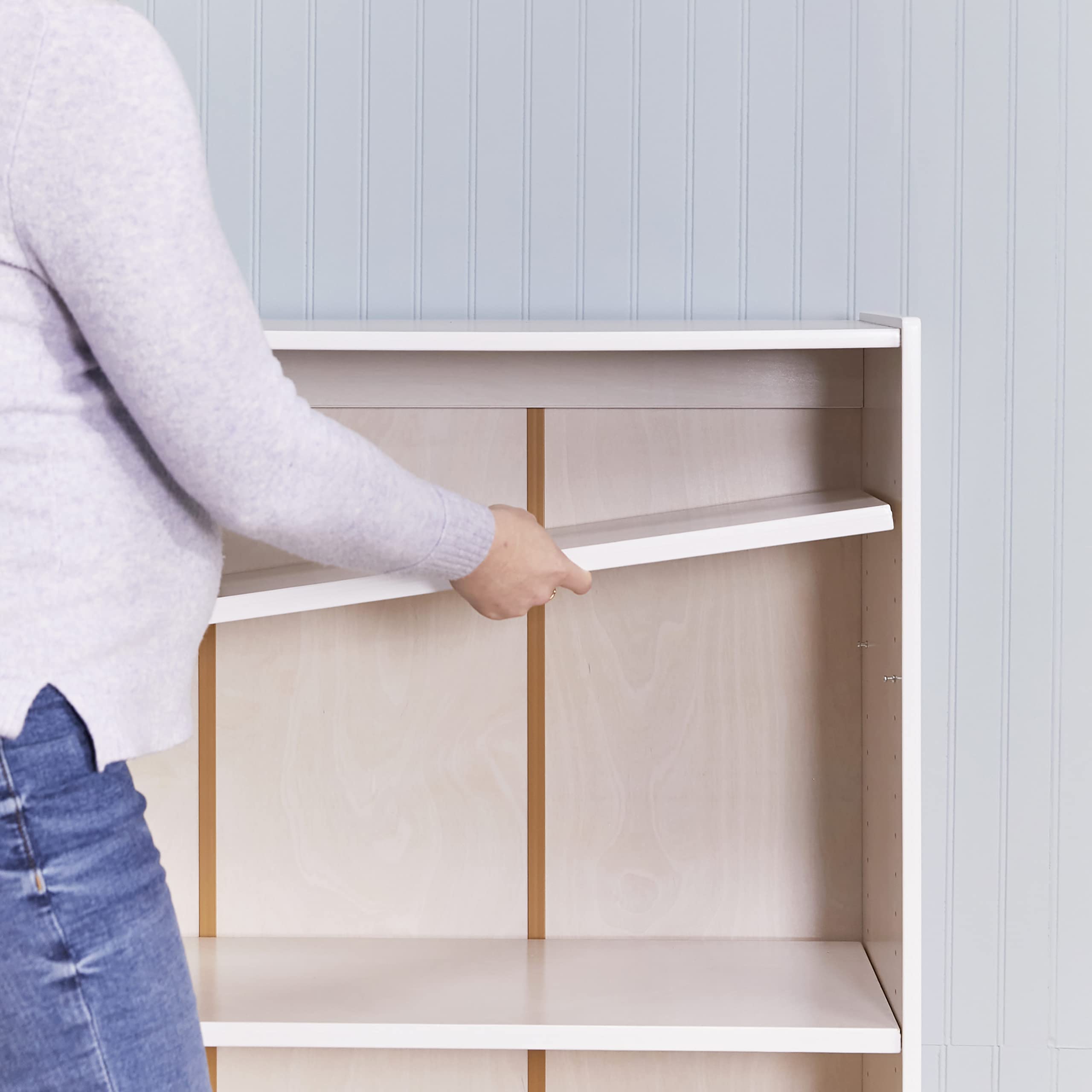 Wooden Classic Bookcase with Adjustable Shelves 48in