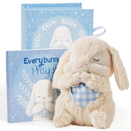 Bunny Stuffed Animal & Musical Toy - Christening Gifts & Baby Dedication Gift for Girls