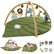 Baby Play Gym & Activity Mat, Oversize Leaf Shaped Baby Play Mat
