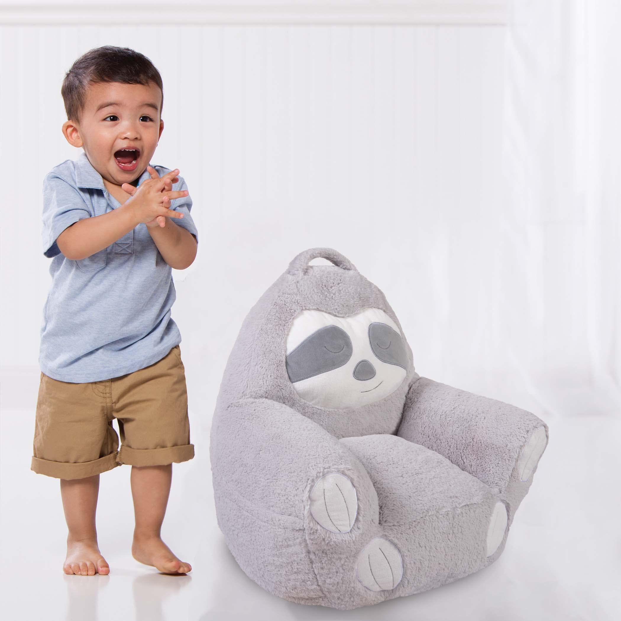 Sloth Toddler Plush Character Kids Chair Comfy Pillow Chair for Boys and Girls