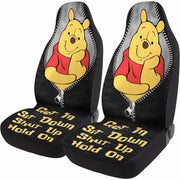 Cute Honey Bear 2 Front Car Seat Covers for Car Truck Sedan SUV