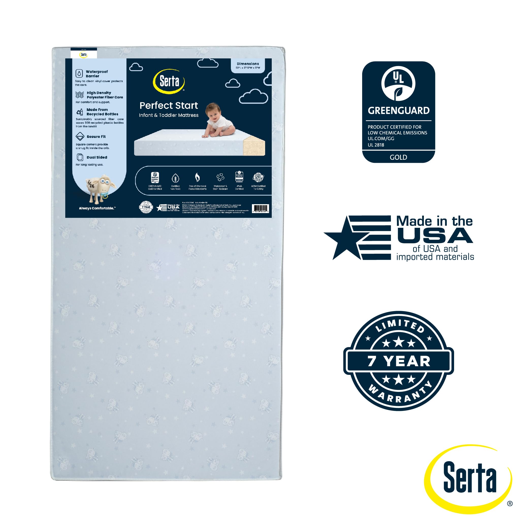 Start Dual Sided Baby Crib Mattress & Toddler Mattress