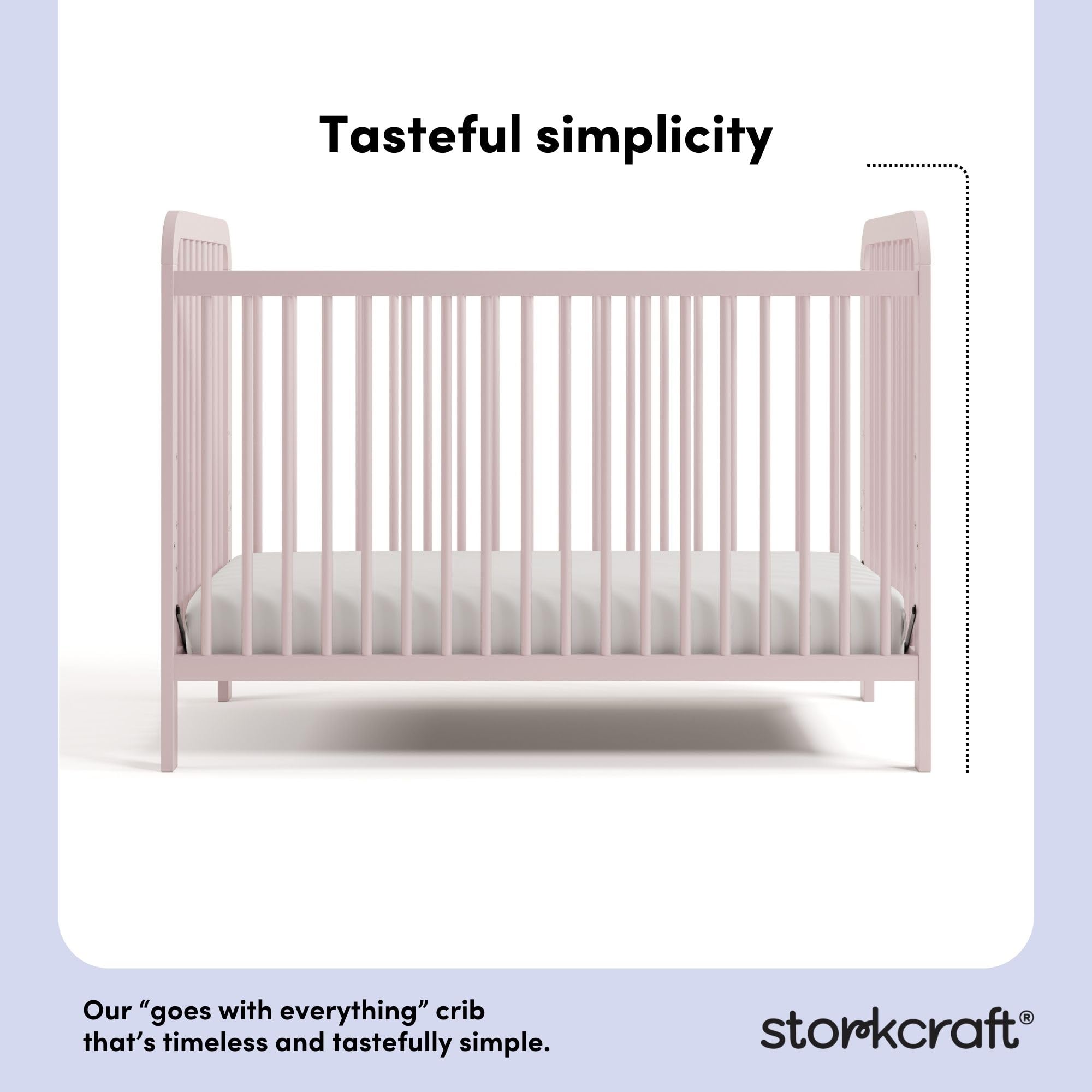 Pasadena Convertible Crib (Blush) – GREENGUARD Gold Certified