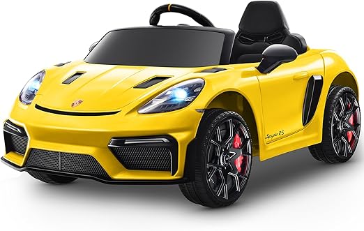 12V Ride on Car Licensed Porsche 718, Kids Electric Car with Remote Control