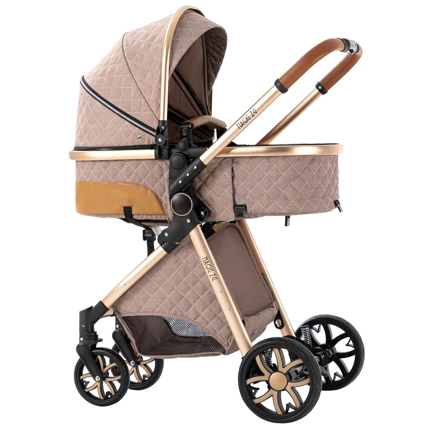 Baby Stroller:Full-Size Reversible Bassinet & Toddler Seat