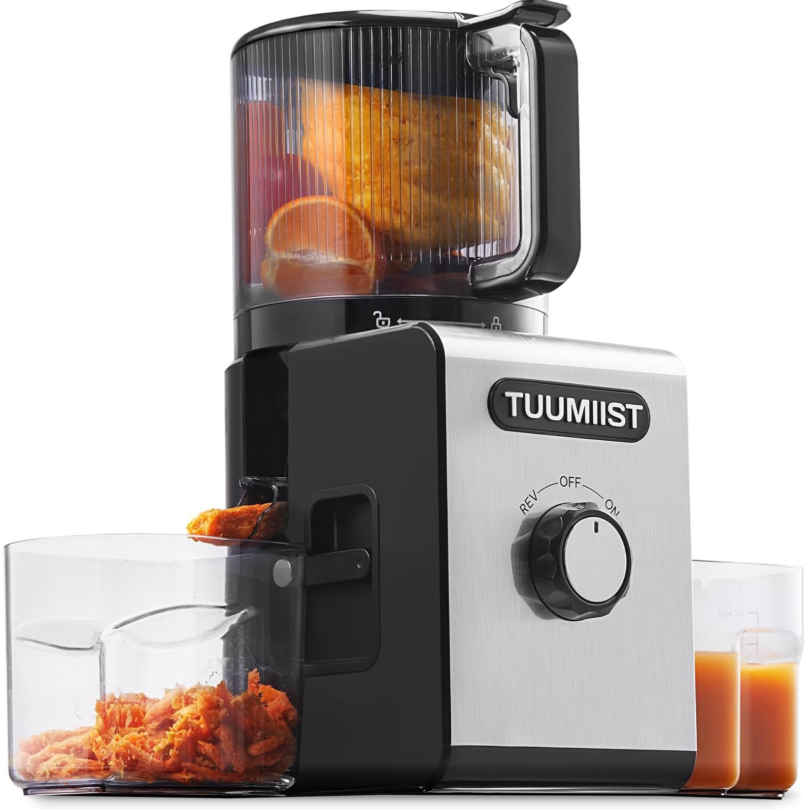 Cold Press Juicer Machines – 6.5'' Large Feed Chute for Whole Fruits & Vegetables