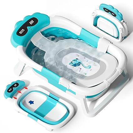 Bathtub,Collapsible Bathtub for Newborn to Toddler