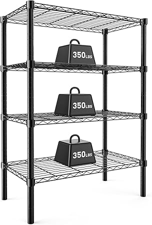 D 5 Tier Metal Wire Rack Shelf Heavy Duty Standing Shelves