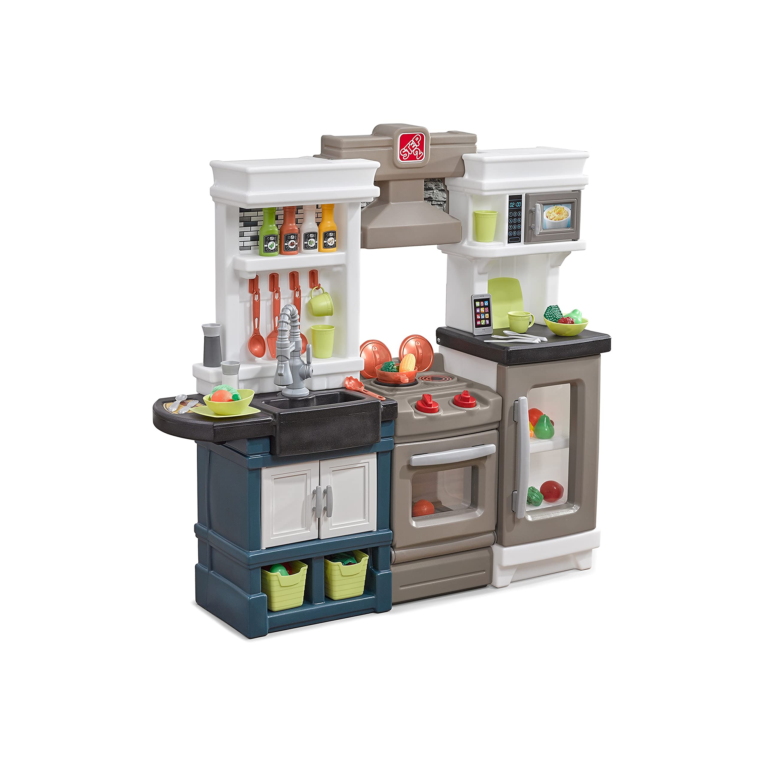 Modern Metro Kitchen Set for Kids – Includes 30+ Toy Kitchen Accessories