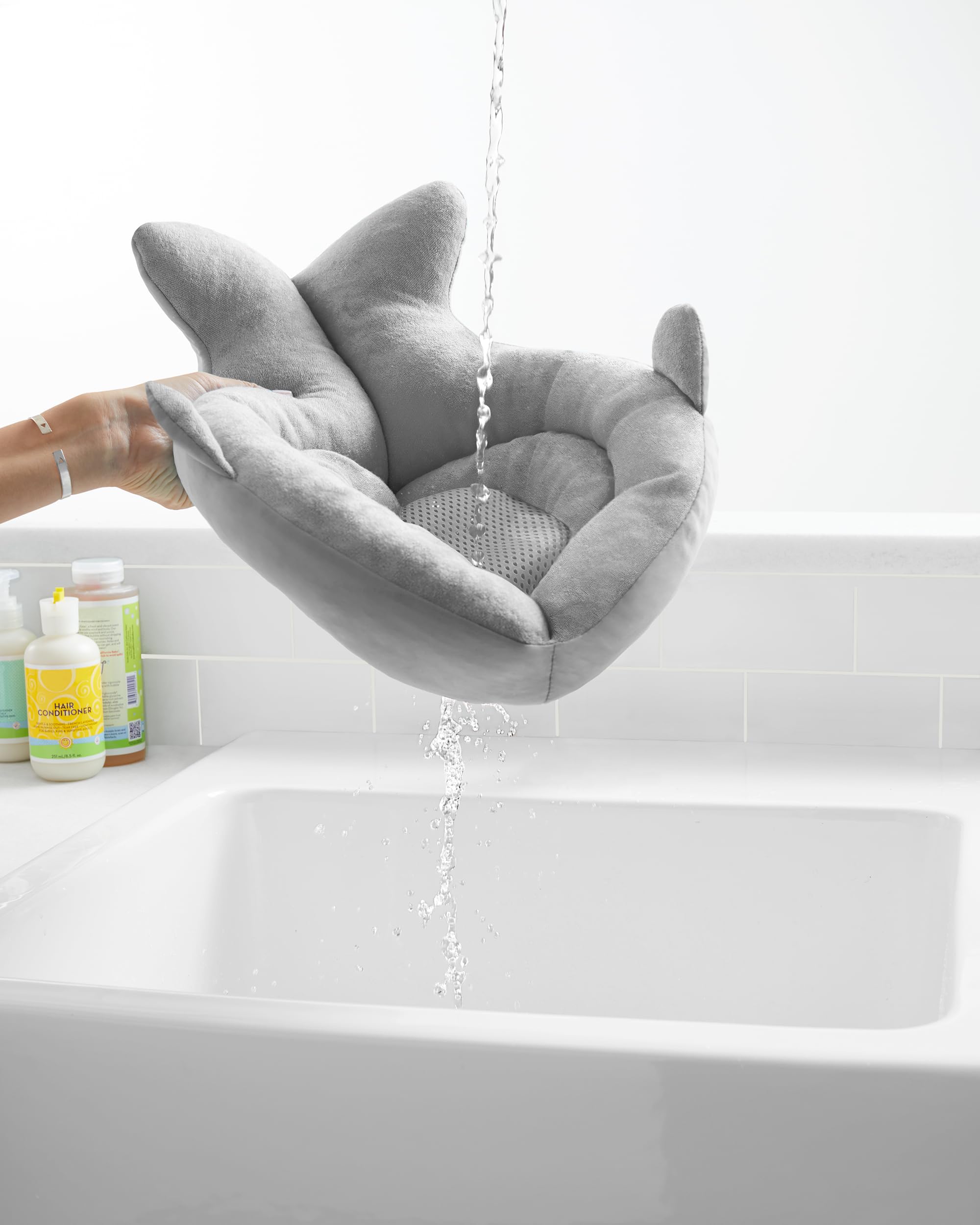 Soft Sink Baby Bath Tub, Moby, Grey