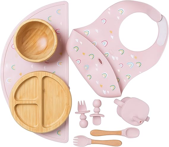 Bamboo Baby Feeding Set for Infants & Toddlers - Baby Essentials