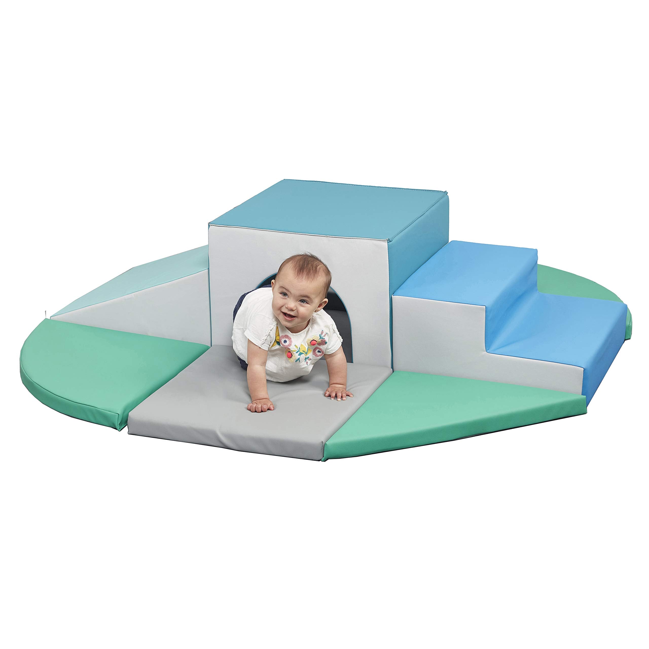 SoftZone Lincoln Tunnel Climber, Toddler Playset, Contemporary, 9-Piece