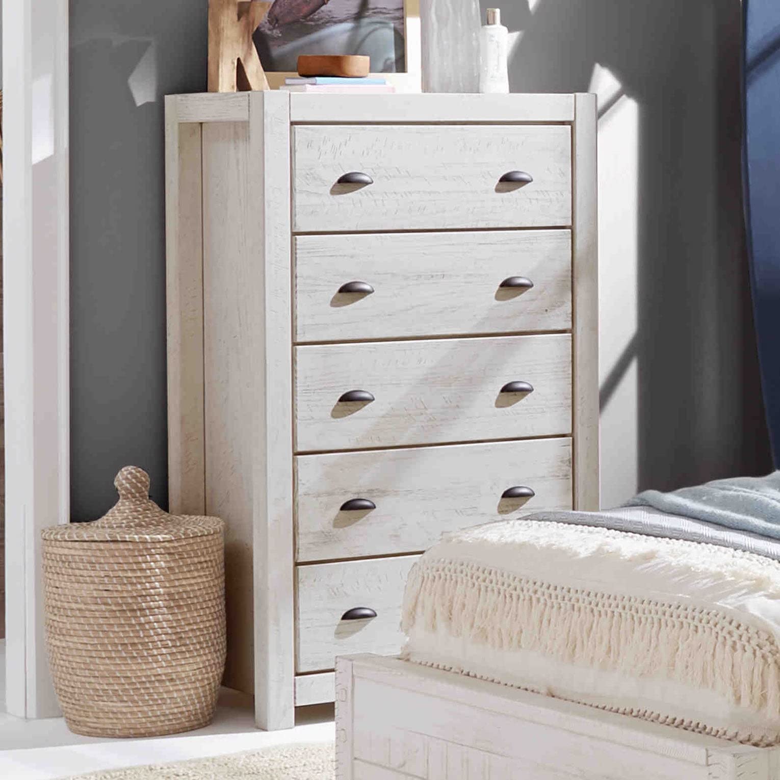5-Drawer Solid Wood Chest