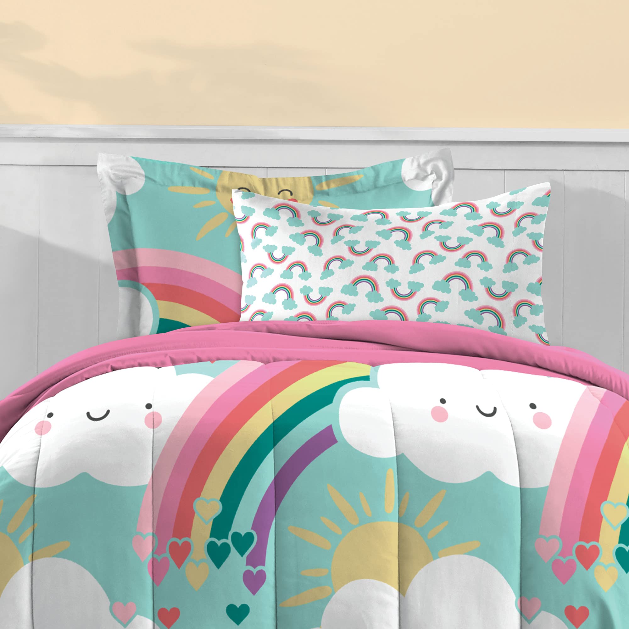 Kids 5-Piece Complete Bed Set Easy-Wash Super Soft Microfiber