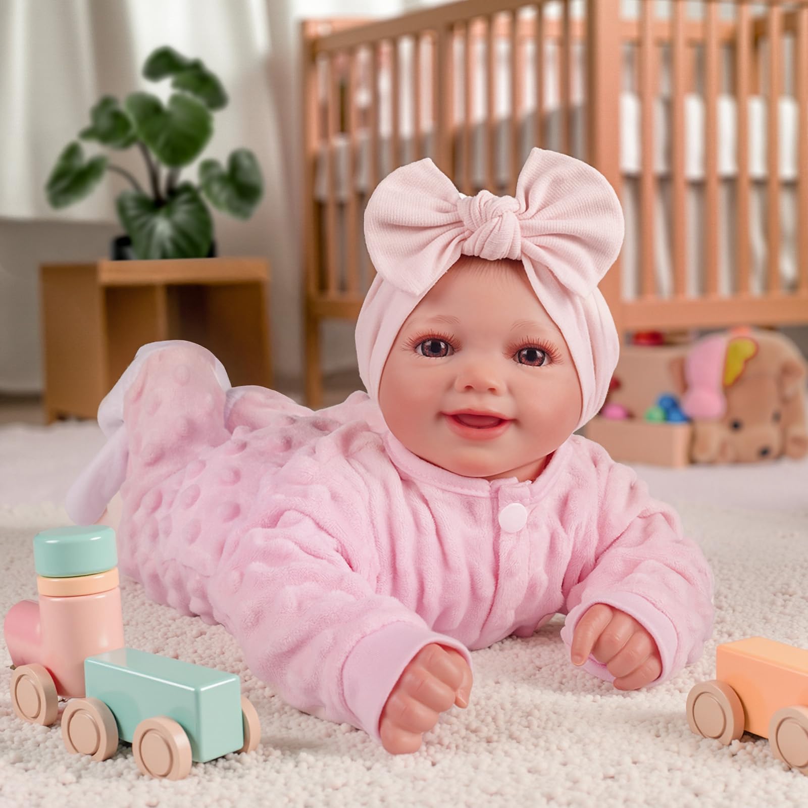 Reborn Baby Dolls Sunny - 17Inch Cute Soft Vinyl Realistic Baby Doll