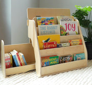 Montessori Bookshelf for Toddlers with Storage