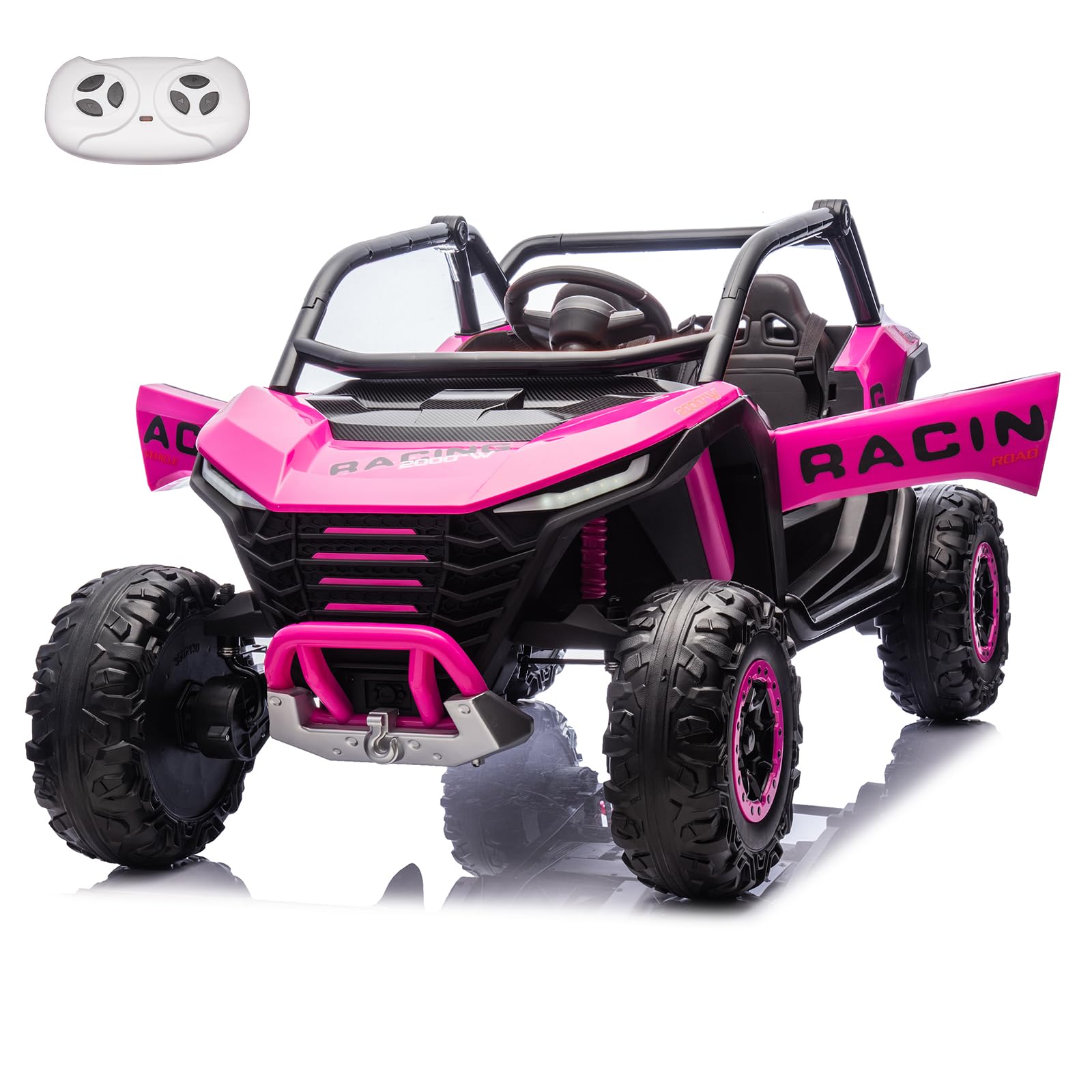 2 Seater Ride on Car with Remote Control, XXL 24V 7Ah 4WD Battery Powered