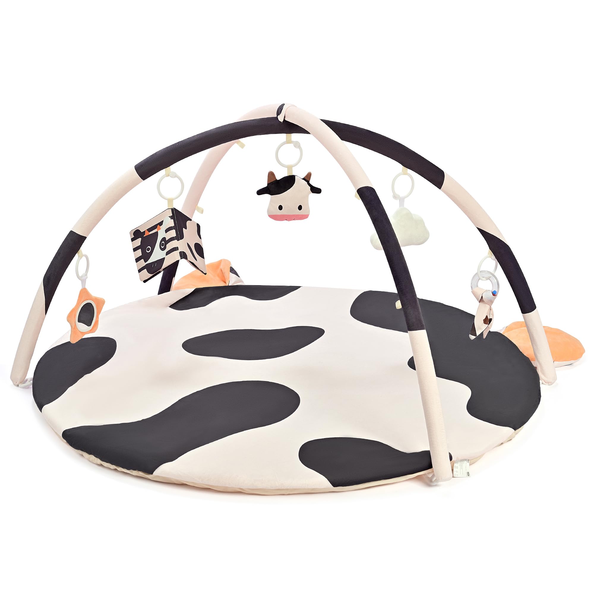 Cow Theme Baby Play Mat, Tummy Time Mat for Infant Newborn