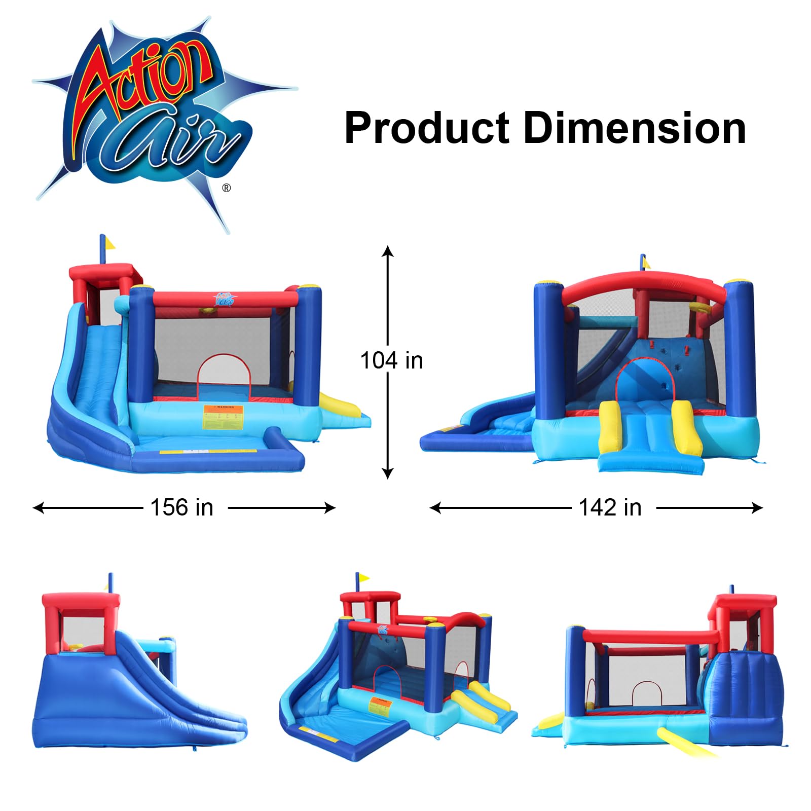 Inflatable Bounce House with Slide and Blower
